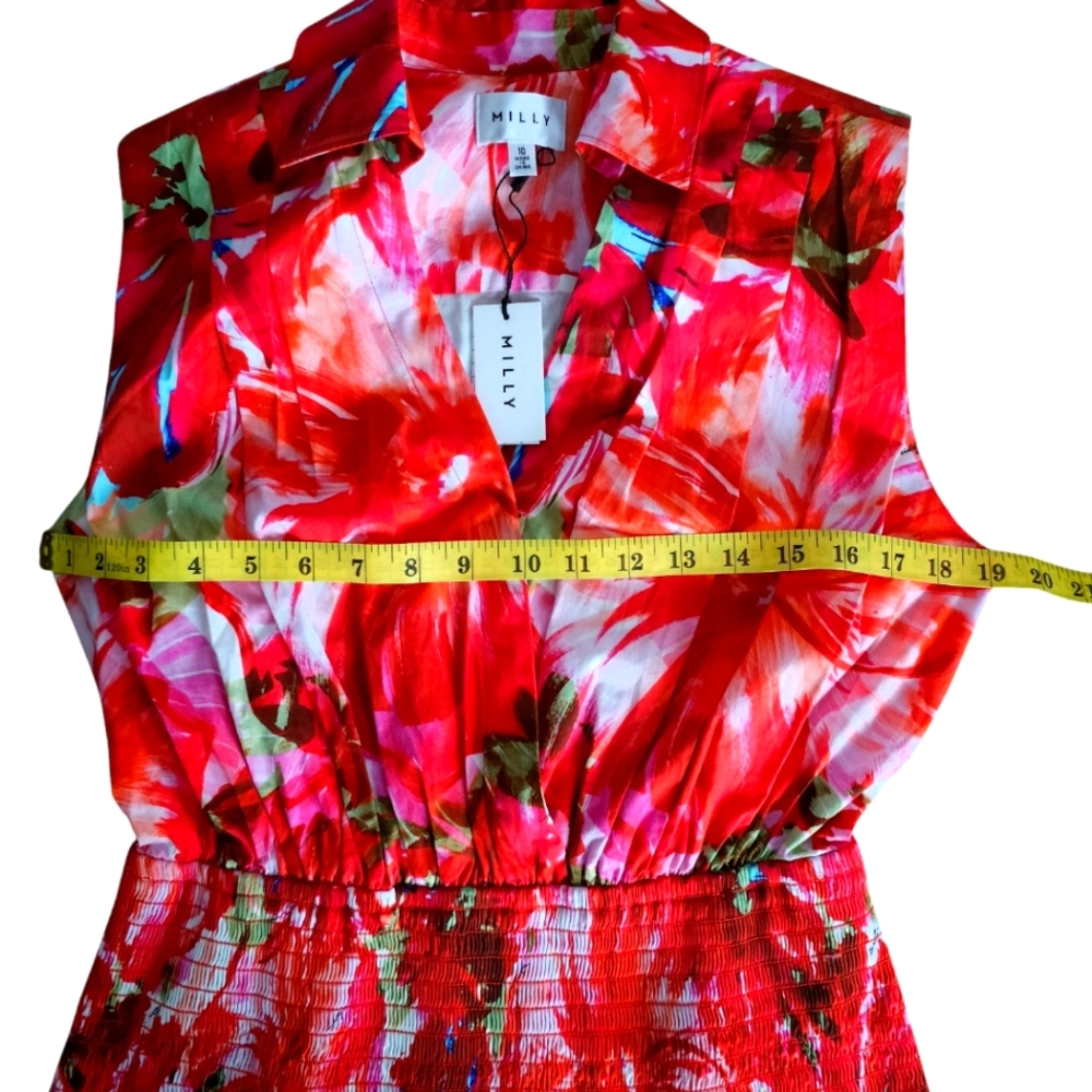 Milly Red Floral Mini Dress - Picture 13 of 15
